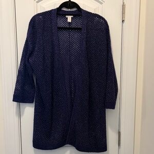 Chico’s sparkly mesh light weight cardigan
